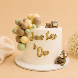 Teddy Balloon – First Birthday Torte